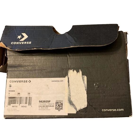 Converse All Star Madison Ox Gray Canvas Low Top Sneakers Women’s 5 NIB - Picture 8 of 8